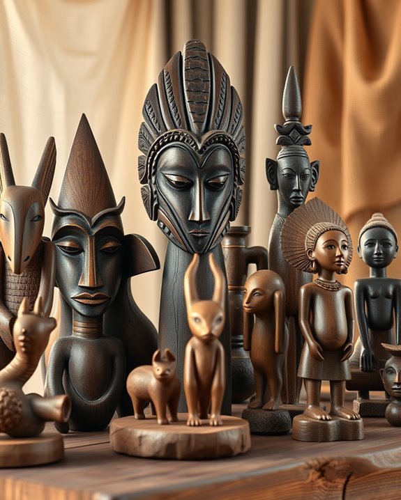 artisan wooden cultural sculptures