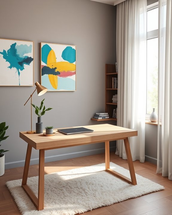 artistic and functional workspace