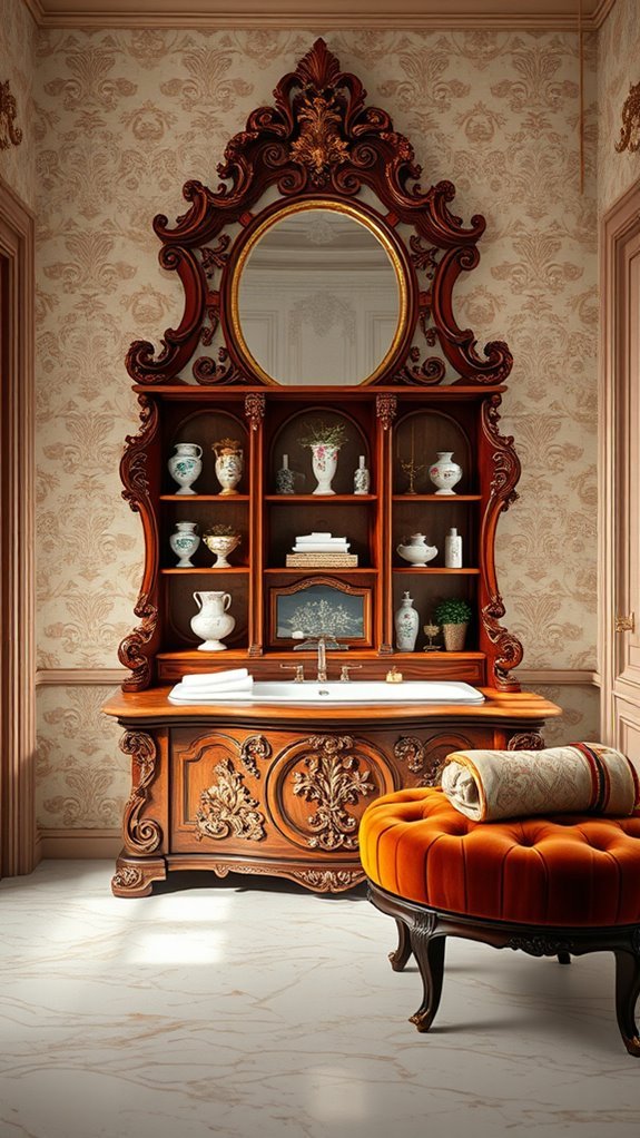 artistic baroque shelving elegance