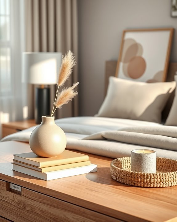 artistic bedside table decor