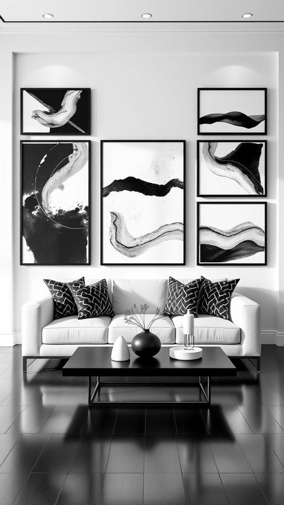 artistic black and white displays