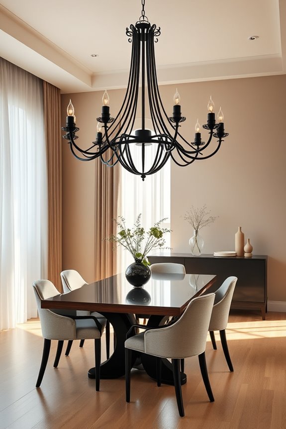 artistic black chandelier designs