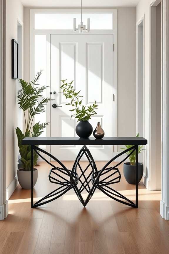 artistic black console design