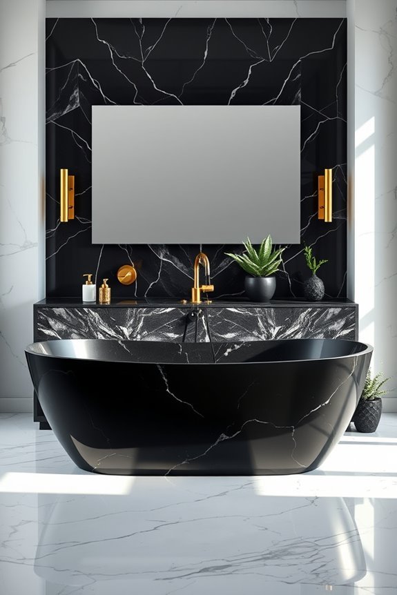 artistic black marble elegance