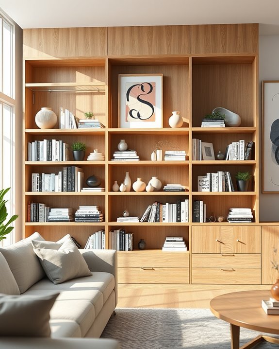 artistic book and wall display