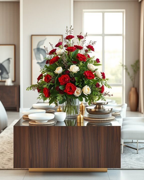 artistic buffet centerpiece design