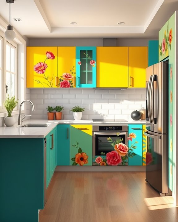 artistic cabinet mural designs