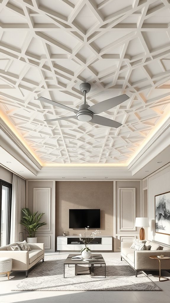 artistic ceiling and fan