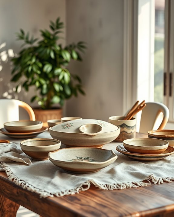 artistic ceramic serving dishes