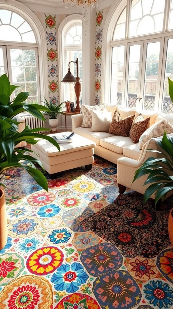 artistic design with tiles