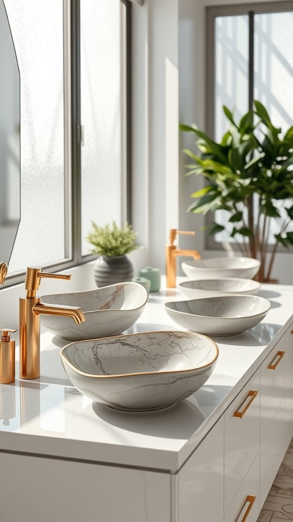 artistic eco friendly basin sinks