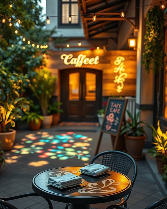 artistic light projection ambiance