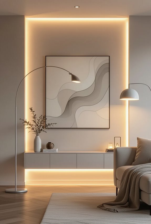 artistic lighting enhances ambiance