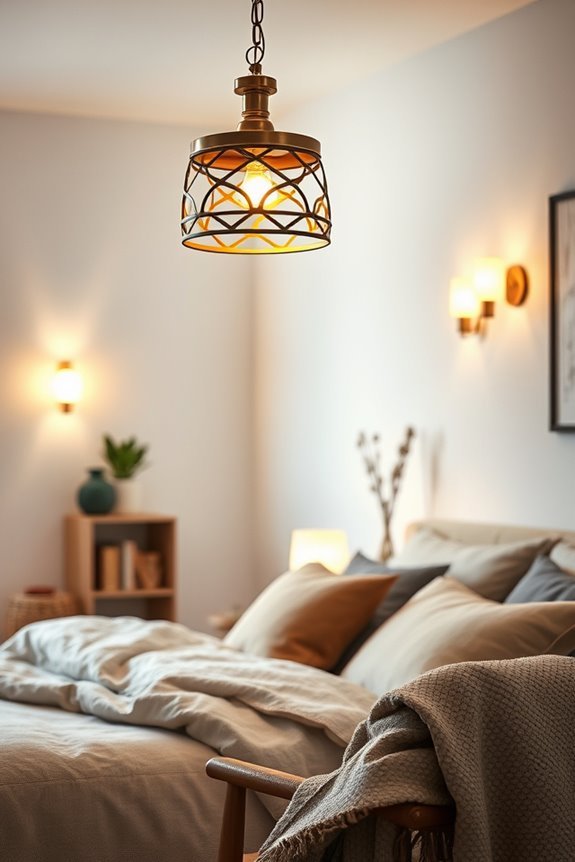 artistic lighting enhances bedrooms