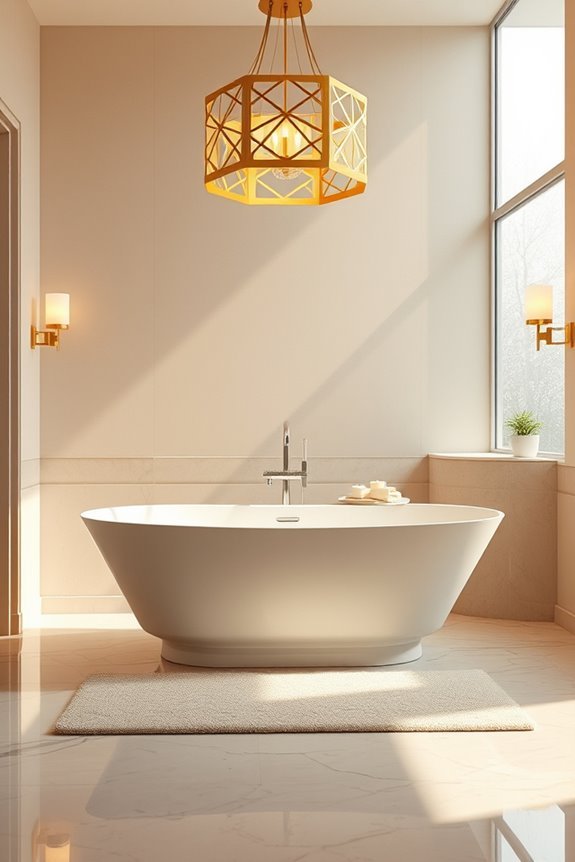 artistic lighting transforms bathrooms
