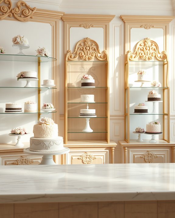 artistic multi tiered cake displays