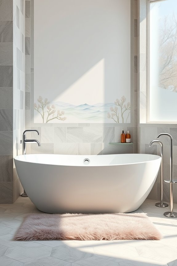 artistic mural bathroom transformation