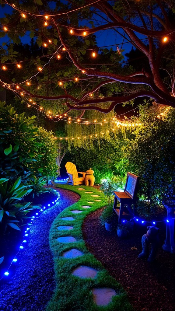 artistic outdoor lighting display