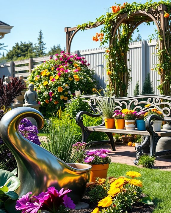 artistic sculptures enhance gardens