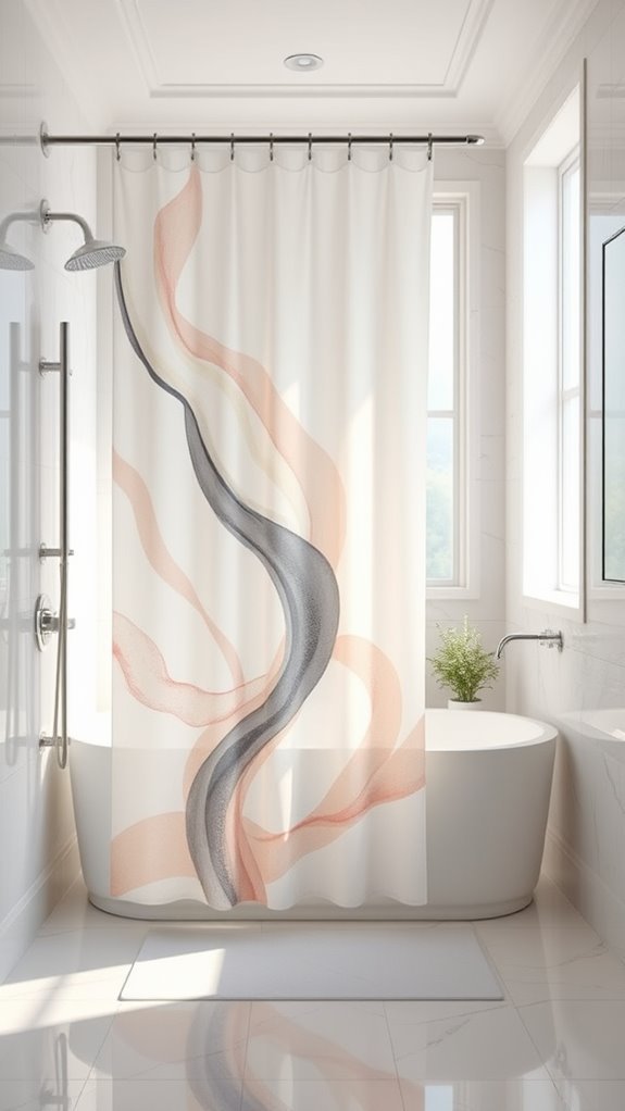 artistic shower curtain selection