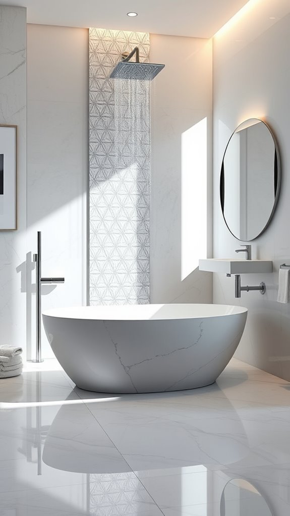 artistic shower panel features