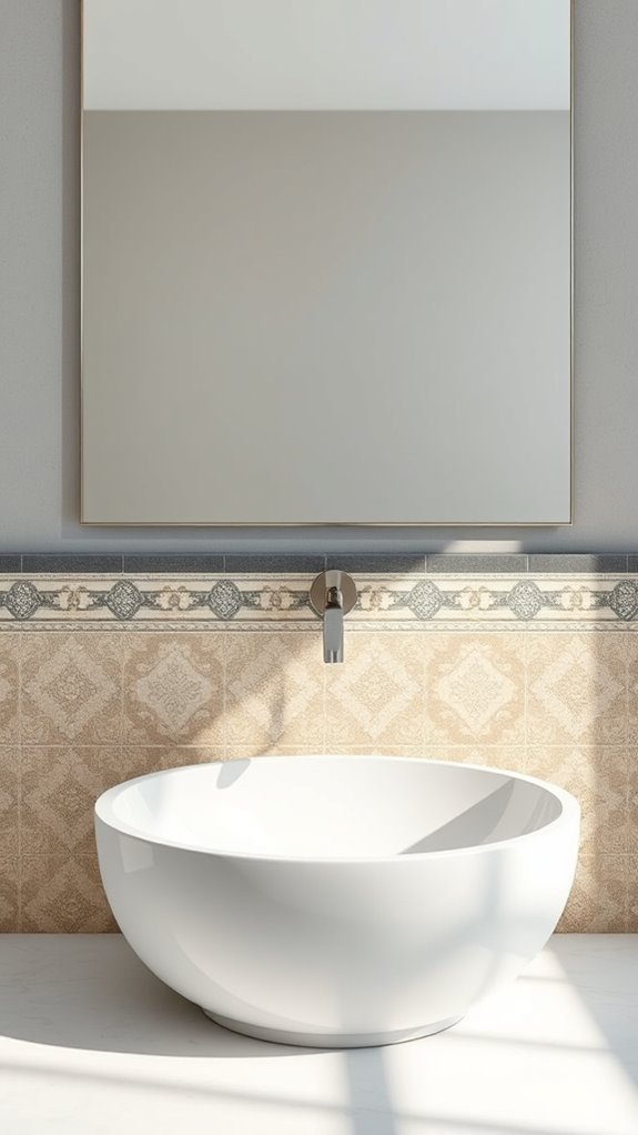 artistic tile basin sinks