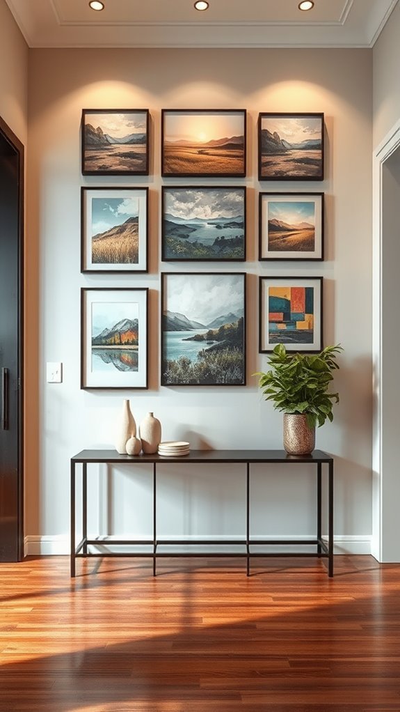 artistic wall collection display