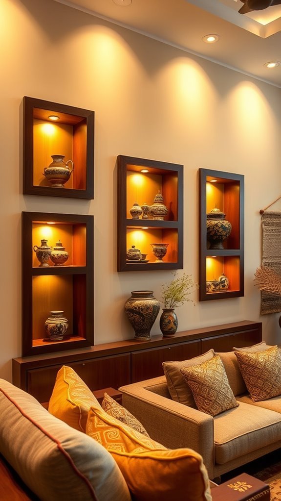 artistic wall niche displays