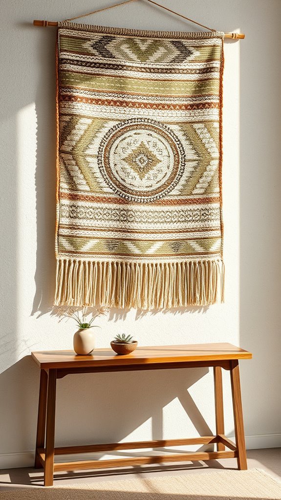 artistic woven tapestry decor