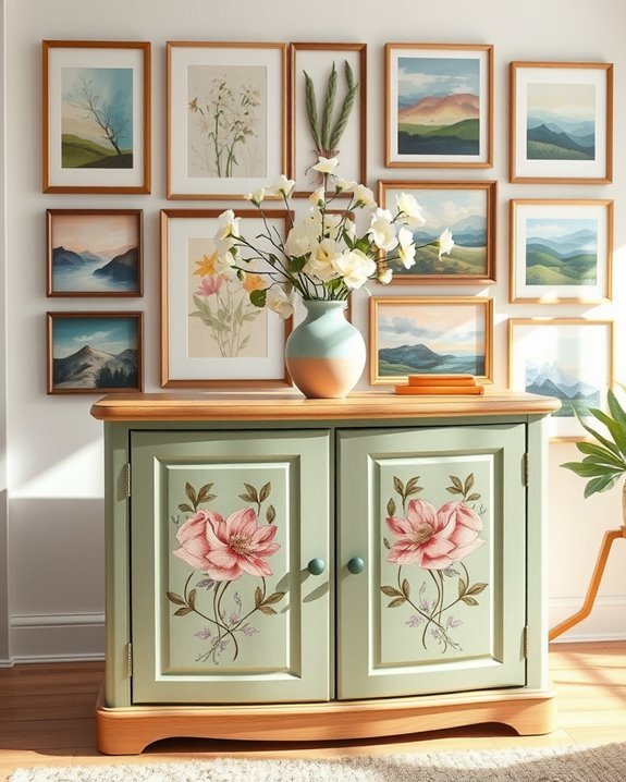 artwork inspires cabinet design