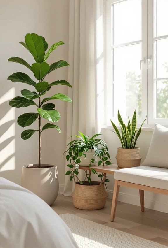 asymmetrical layered plant arrangement