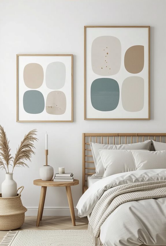 asymmetrical mixed size framed gallery