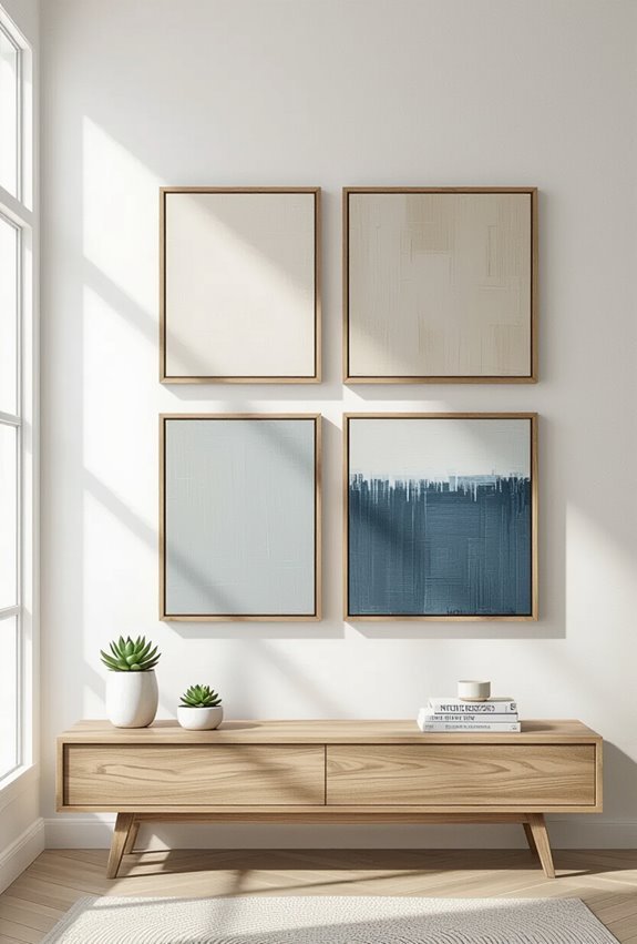 asymmetrical trio at varying heights