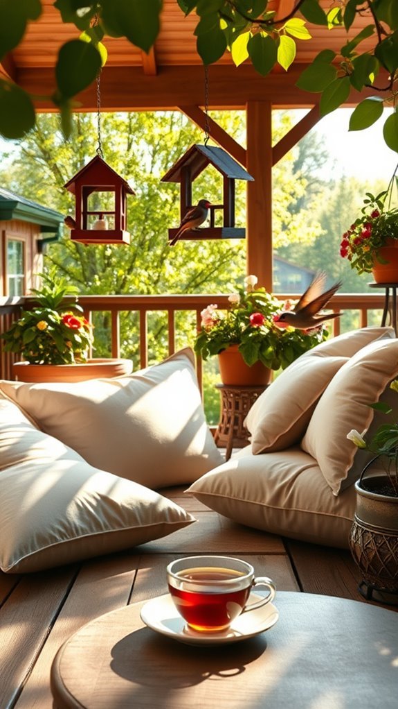 attract birds to deck