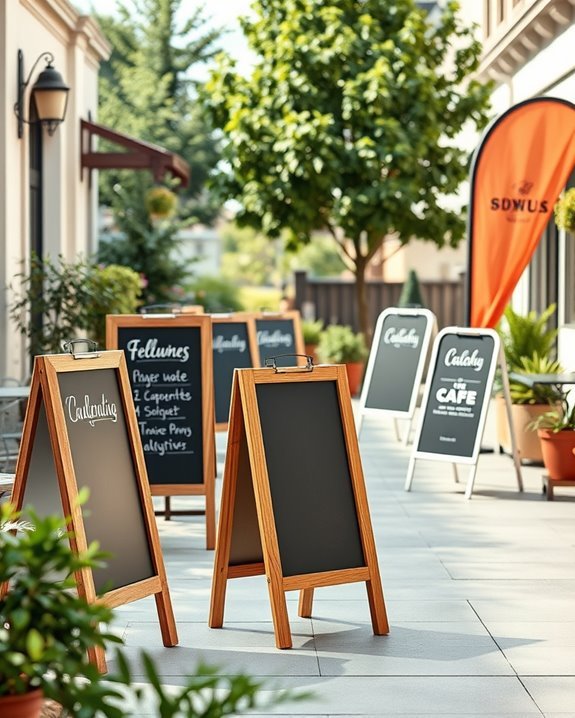 attractive cafe message displays