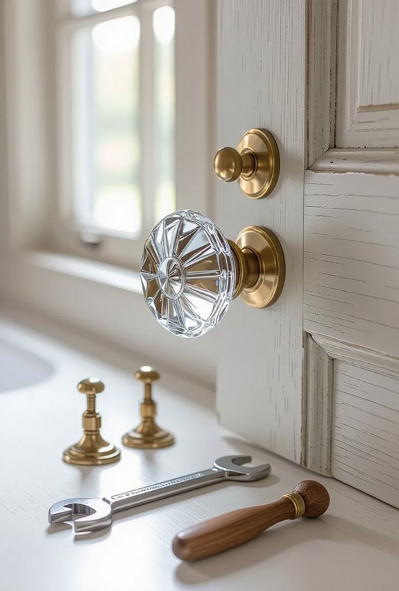 authentic vintage glass hardware