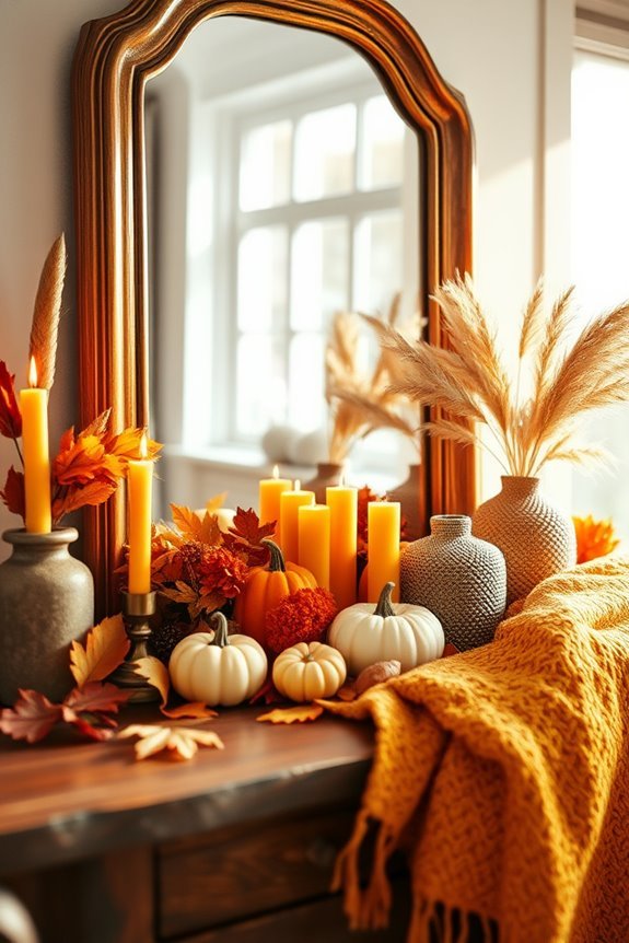 autumn mirror decor ideas