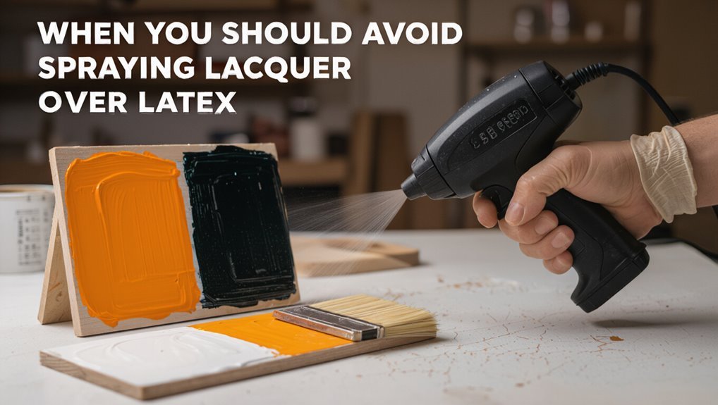 avoid lacquer on latex