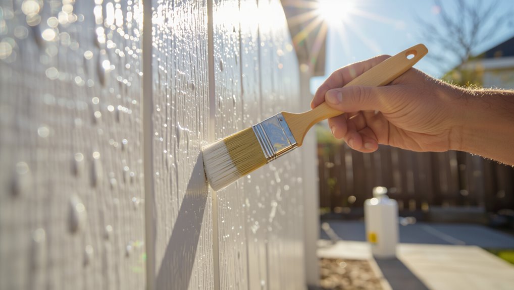 avoid painting in sunlight