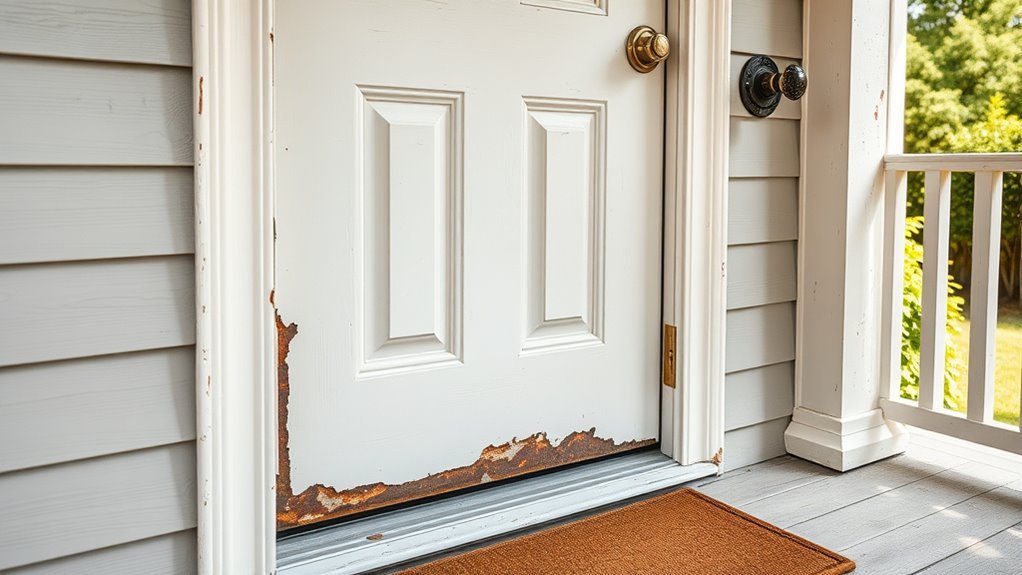 avoid spraying damaged or moist doors