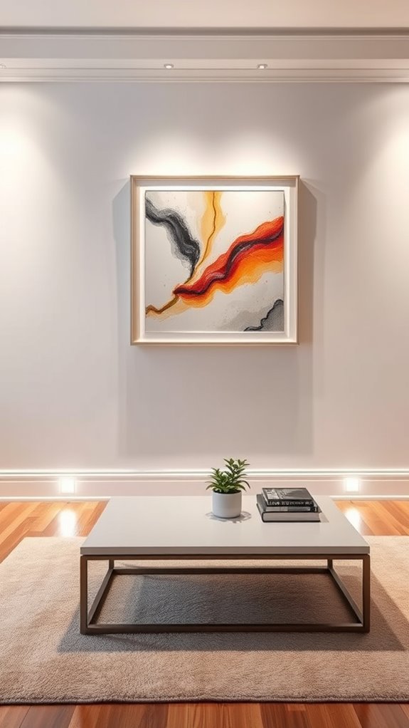 backlit art enhances decor