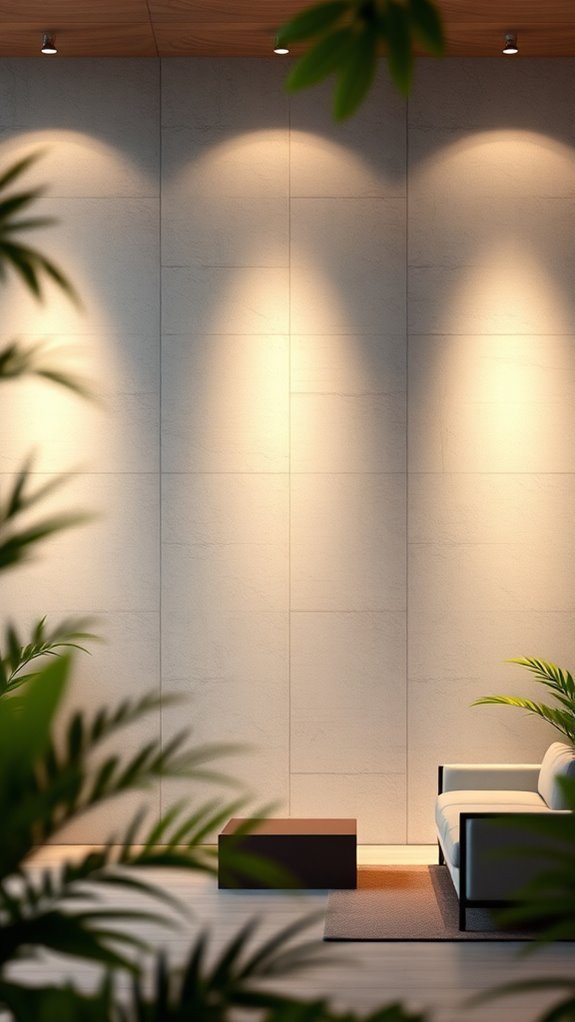 backlit concrete wall ambiance