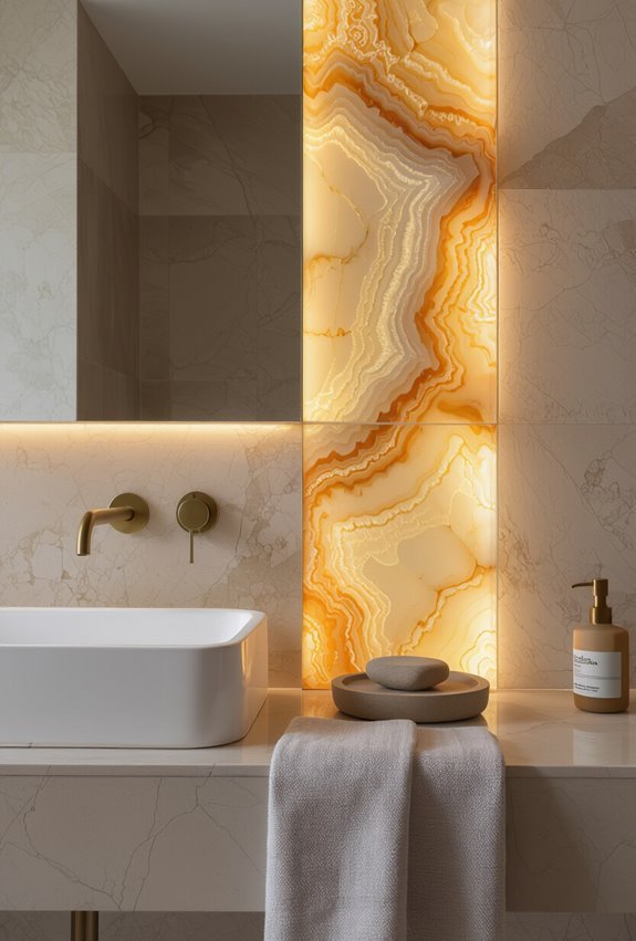backlit onyx panels with dimmable leds