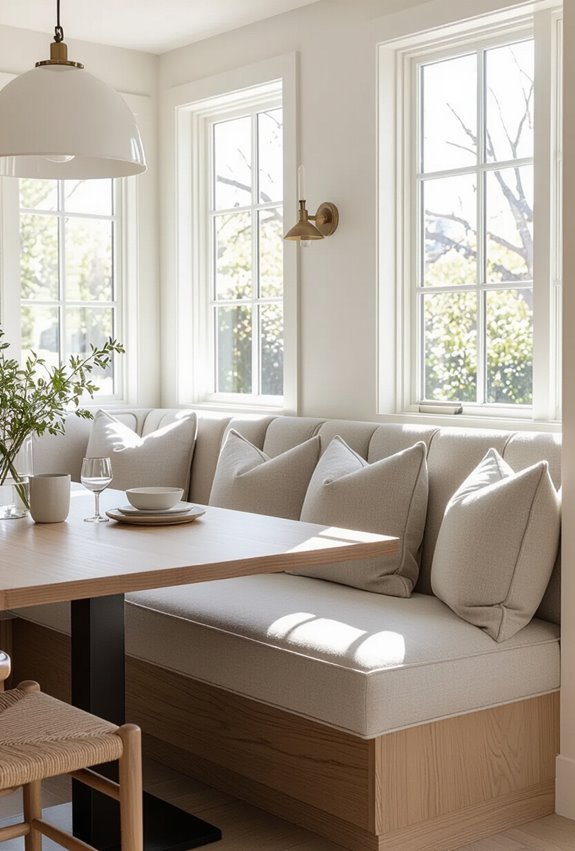 backrests versus backless banquettes