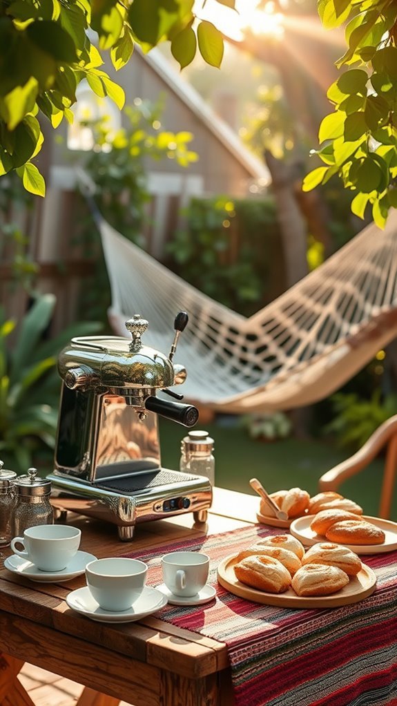 backyard coffee bar setup