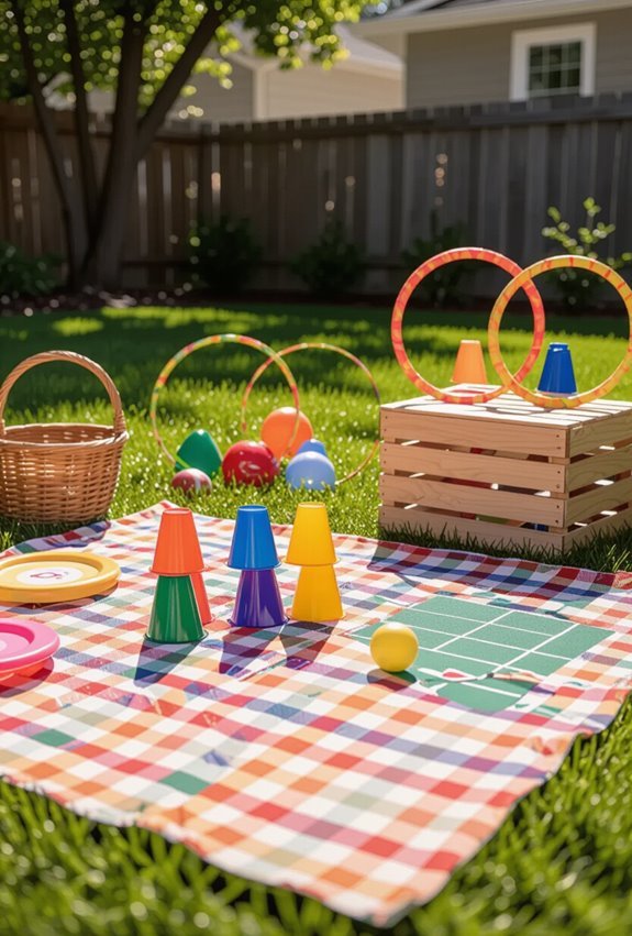 backyard diy sports with household items