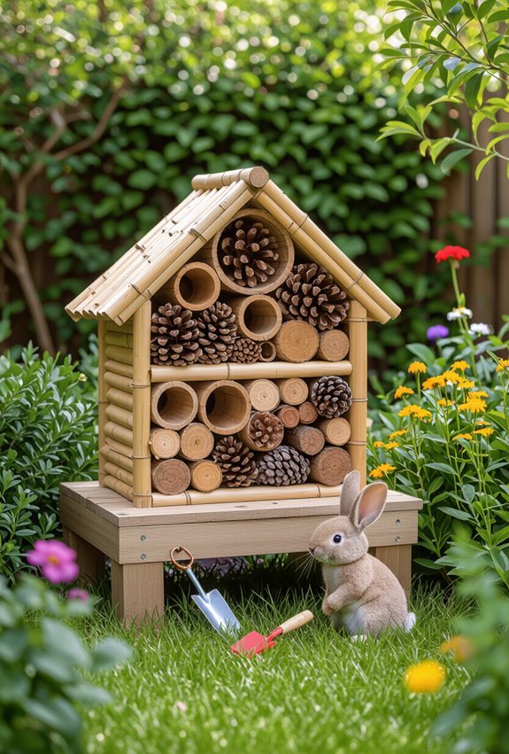 backyard layered bug hotel