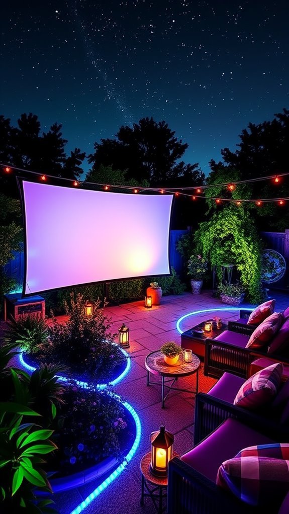 backyard outdoor movie experience