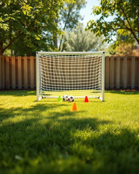 backyard soccer training area