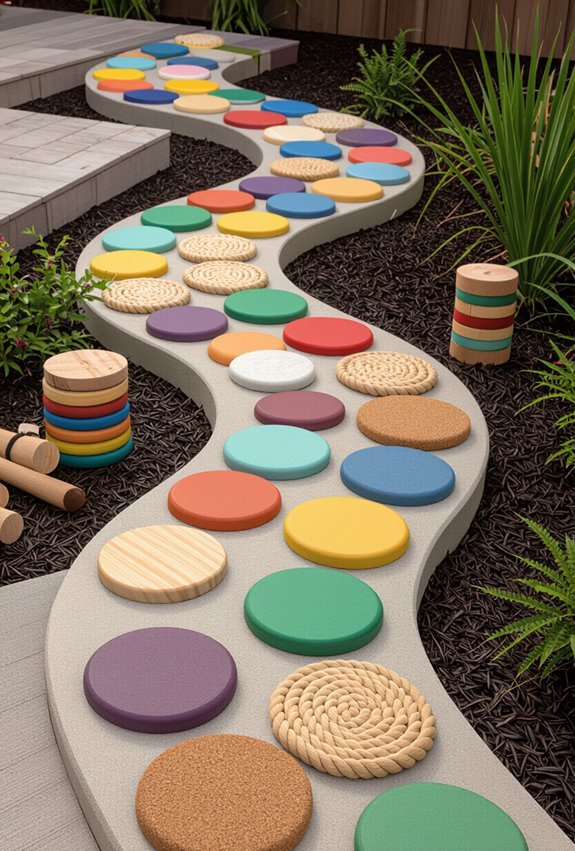 backyard tactile balance obstacle course